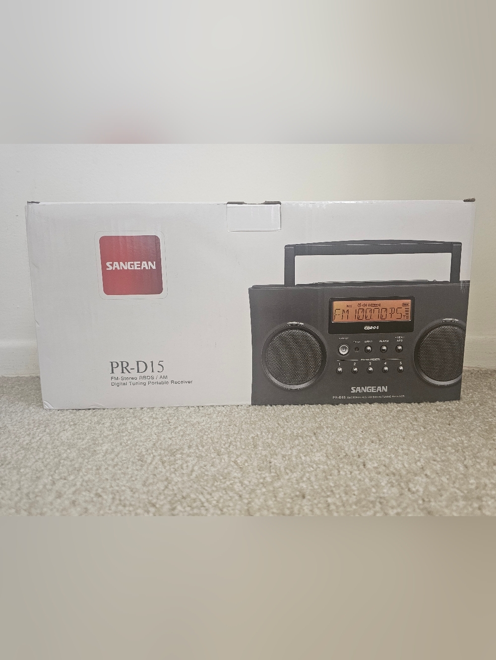 Sangean PR-D15 Digital Portable Stereo RDS Receiver Gray
